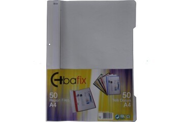 Bafix Telli Dosya Plastik XL Gri A4