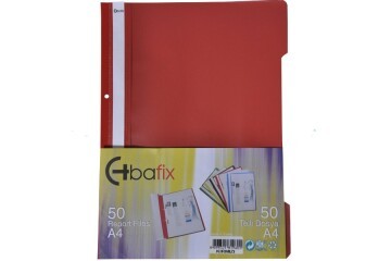 Bafix Telli Dosya Plastik XL Kırmızı A4