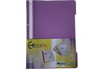 Bafix Telli Dosya Plastik XL Mor A4