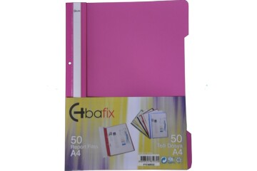 Bafix Telli Dosya Plastik XL Pembe A4