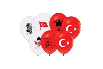 Balon 1+1 Baskılı 12 Ata-Bayrak (50lik)