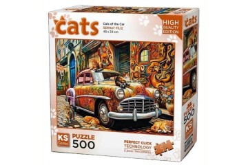Ks Games Puzzle 500 Parça Cats Of The Car 20073