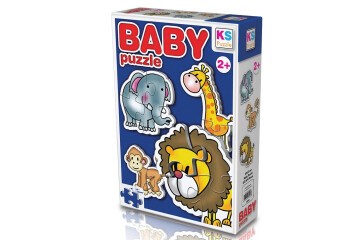 Ks Games Vahşi Hayvanlar/wild Animals 4in1 Puzzle 2/3/4/