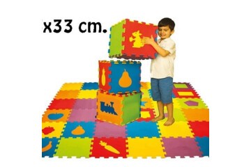 Matrax Eva Puzzle|33x33Cm.x 7 MM.| Geometrik Şekiller