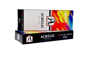 Mona Lisa Akrilik 12 Renk x 22 ML Neon/Pastel