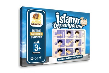 Moon Beavers İslamı Öğreniyorum Puzzle Serisi - 3 Kız Abdest