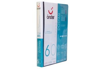 Önder Katalog (Sunum) Dosyası Ön Cepli PP 60 Lı Siyah 1260-3