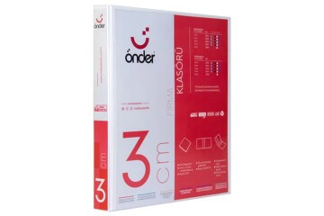 Önder Sunum Klasörü 4 Halkalı 30 MM A4 Beyaz 2013-5