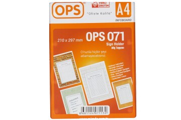 Ops Afiş Taşıyıcı A4 Duvar Tipi Dp 071
