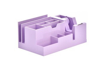 Ops Masa Seti Kalemlik Bant Makinalı Plastik Pastel Mor KLM 301