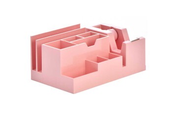 Ops Masa Seti Kalemlik Bant Makinalı Plastik Pastel Pembe KLM 301