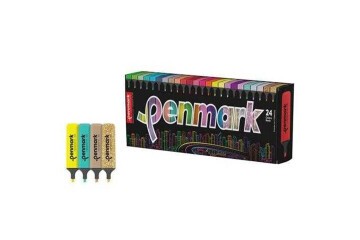 Penmark Fosforlu Kalem 24 lü Süperkutu 6neon+6pastel+6tropik+6sim