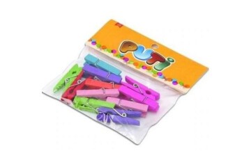 Puti Ahşap Küçük Mandal Renkli 24 Lü 4667