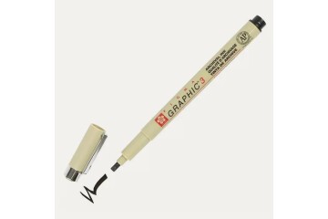 Sakura Pıgma Çizim Kalemi Graphıc 2 Düz Kesik 0.30 MM Siyah xSDK02