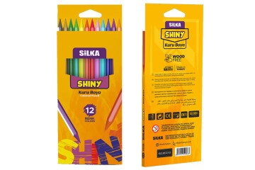 Silka 12 Li Hex Shıny Gövde Boyalı Kuru Boya