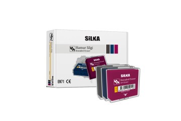 Silka Hamur Silgi Renkli 12 Li Art.26R