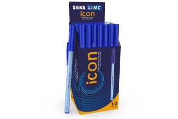Silka Lınc Icon Tükenmez Kalem 1 MM Mavi 50 Li