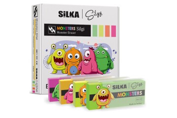 Silka Silgi Monster 4 Renk 20 Lİ Art.13