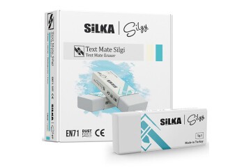 Silka Text Matel Öğrenci Silgisi 24 LÜ Beyaz Art.2