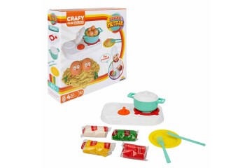 Sunman Oyuncak Crafy Oyun Hamur Setİ Sevimli Mutfak Hamurlu 200 GR 10 Parça S02002010