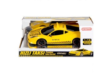 Toysan Oyuncak Sürtmeli Sarı Taksi 1:16 Taxi Car