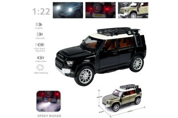 Vardem Oyuncak Çek Bırak 1:22 Sesli Ve Işıklı Buharlı Df Jeep VRD-HCL-510A