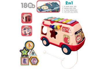 Vardem Oyuncak Eğitici Bul Tak Işıklı Ve Müzikli Otobüs VRD-RT980