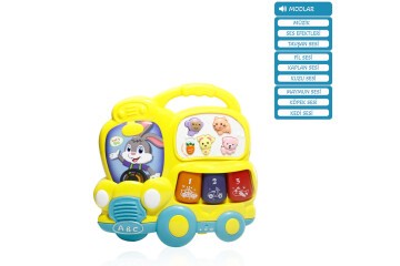 Vardem Oyuncak Işıklı Ve Müzikli Otobüs Bebek Piyanosu VRD-JLG-855-67A