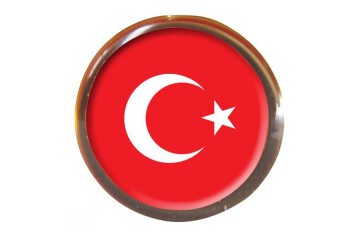 Vatan Rozet Türk Bayraklı Yuvarlak VT601