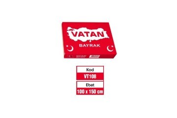 Vatan Türk Bayrağı Polyester 100x150 VT108