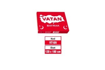 Vatan Türk Bayrağı Polyester 120x180 VT109