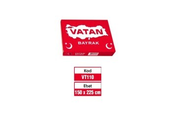 Vatan Türk Bayrağı Polyester 150x225 VT110