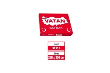 Vatan Türk Bayrağı Polyester 200x300 VT111