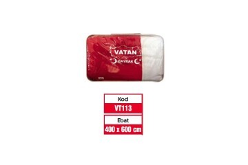 Vatan Türk Bayrağı Polyester 400x600 VT113