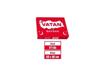 Vatan Türk Bayrağı Polyester 60x90 VT105
