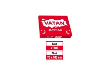 Vatan Türk Bayrağı Polyester 70x105 VT106