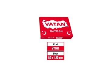 Vatan Türk Bayrağı Polyester 80x120 VT107