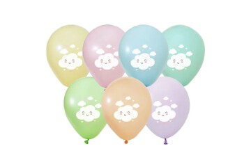 Balonevi Balon 4+0 Gökkuşağı Bulut Baskılı 12 8 Li