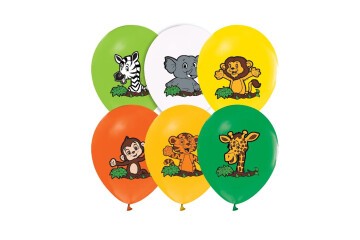 Balonevi Balon 4+1 Safari Baskılı 12 8 Li
