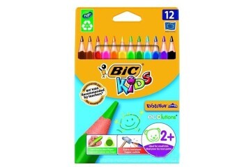 Bic Kuru Boya Evolution Üçgen Jumbo Metal Tüp  12+1 958192
