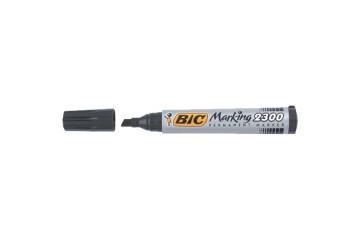 Bic Markör Permanent Kesik Uçlu Siyah 2300 09