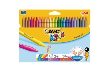 Bic Pastel Boya Plastidecor Karton Kutu Yuvarlak 24 Renk 829772
