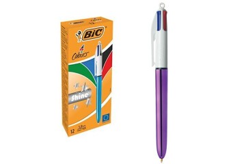 Bic Tükenmez Kalem Shıne 4 Colours Mor Gövde 12 Lİ 951351