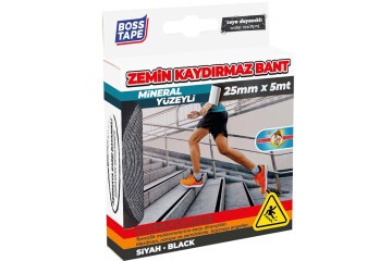 Boss Tape İç Ve Dış Mekan Kaydırmaz Bant Siyah Bt-10002