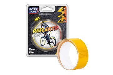 Boss Tape Reflektif Bant Sarı 35mmx1,5mt Bt-09004