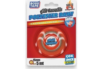 Boss Tape Yeni Çok Güçlü Polyester Çift Taraflı Bant 140 Der Bt-01038