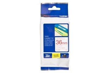 Brother Yazı Makinesi Şeridi 36 MM Beyaz Kırmızı TZE-262