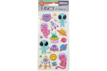 Bu-Bu Damla Stickers Glıtter Uzay 9x20 BUBU-PUS-6604