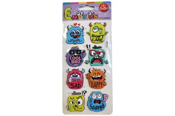 Bu-Bu Ebu-bu Emotıons Puffy Stickers Monsters 9x21 BUBU-SWP-1701