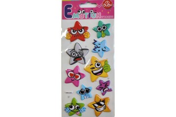 Bu-Bu Emotıons Puffy Stickers Yıldızlar 9x21 BUBU-SWP-3002